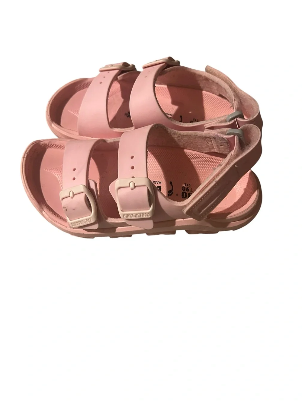 Birkenstock Kids Pink EVA Two-Strap Sandals size 12